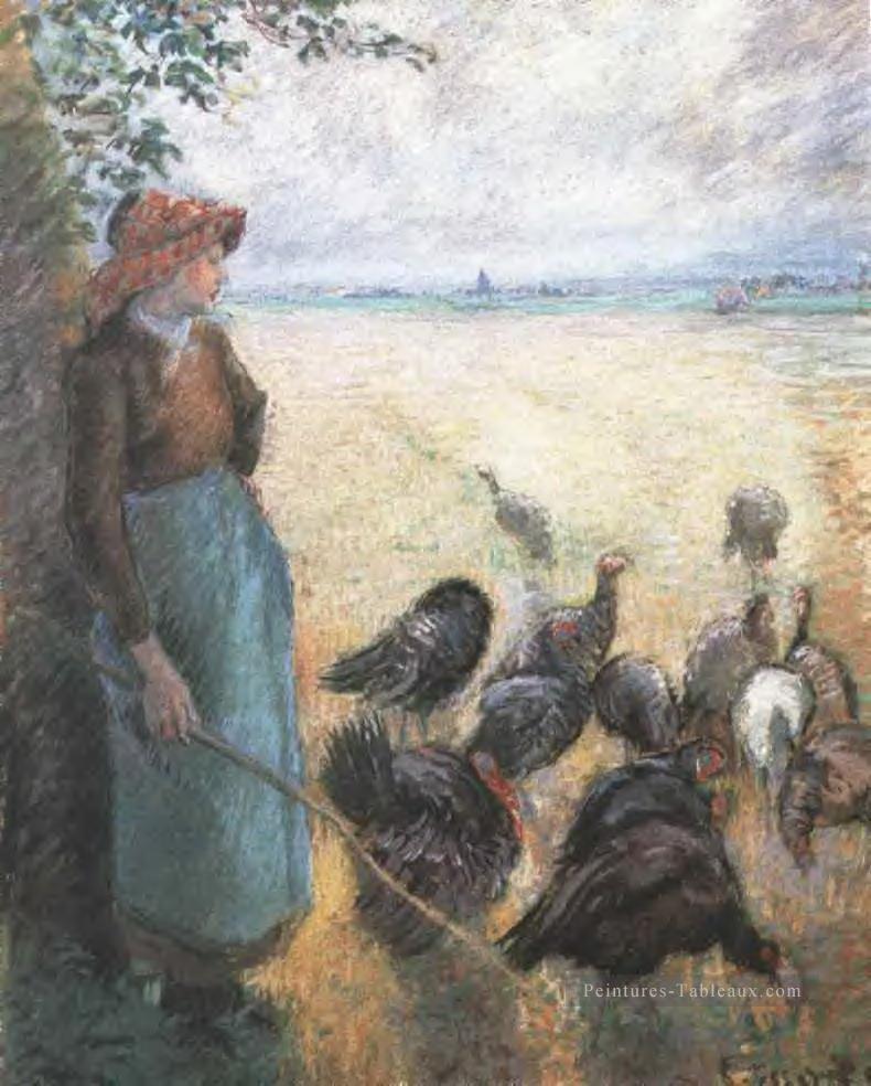 fille de dinde 1884 Camille Pissarro Peintures à l'huile